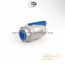 شیر گازی (توپی Ball Valve) دو تکه دنده ای استنلس استیل