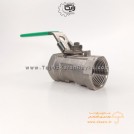 شیر گازی (توپی Ball Valve) یک تکه دنده ای استنلس استیل