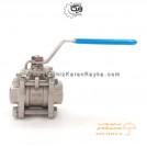 شیر گازی (توپی Ball Valve) سه تکه دنده ای استنلس استیل