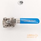 شیر گازی (توپی Ball Valve) سه تکه دنده ای استنلس استیل