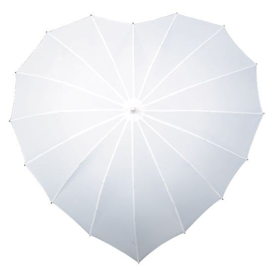 چتر با طرح قلب - سفید